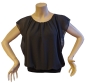 Preview: Oberteil mit überschnittenen Schultern, schwarz