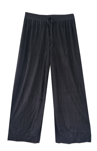 Preview: Hose aus plissiertem, glänzenden Stoff, bis Gr. 44