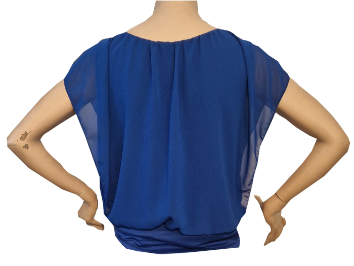 Oberteill, royalblau, mit überschnittenen Schultern