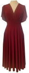 Tanzkleid, Trainingskleid, Salsakleid, bordeaux-rot, Gr. 36 - 40