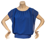 Oberteill, royalblau, mit überschnittenen Schultern